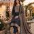 women's black unstitched reyon cotton dress material with printed dupatta