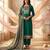 women's green unstitched reyon cotton dress material with printed dupatta