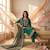 women's green unstitched reyon cotton dress material with printed dupatta
