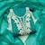 women's sea green unstitched butti cotton dress material with fancy border dupatta