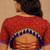 red silk blend embroidered zari work ghagra choli