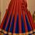 red silk blend embroidered zari work ghagra choli