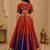 red silk blend embroidered zari work ghagra choli