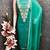 women's sea green unstitched butti cotton dress material with fancy border dupatta