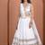 white cotton embroidered mirror work ghagra choli