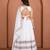 white cotton embroidered mirror work ghagra choli