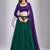 green cotton embroidered mirror work ghagra choli