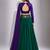 green cotton embroidered mirror work ghagra choli