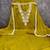 women's light green unstitched butti cotton dress material with fancy dupatta