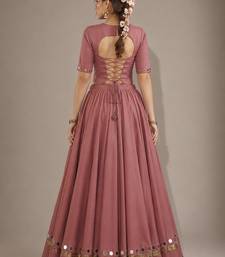 pink cotton embroidered mirror work ghagra choli
