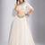 off white cotton embroidered mirror work ghagra choli