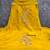 women's mustard unstitched roman silk dress material with emblished dupatta