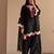 black color embroidery work border chanderi salwar suit