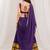 purple silk blend embroidered zari work ghagra choli