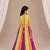 Multicolor cotton embroidered  mirror work kids lehenga choli