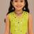 Multicolor cotton embroidered  mirror work kids lehenga choli