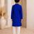 Royal blue cotton stitched  mirror work boys kurta pyjama