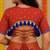 Red silk blend embroidered  zari work kids lehenga choli