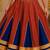 Red silk blend embroidered  zari work kids lehenga choli