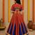 Red silk blend embroidered  zari work kids lehenga choli