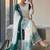 Teal Color Embroidery Work Georgette Salwar Suit