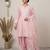 pink color sequance and embroidery work silk blend salwar suit