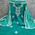 women's sea green unstitched roman silk dress material with embroidered dupatta