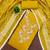 women's mustard unstitched roman silk dress material with embroidered dupatta