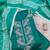 women's sea green unstitched roman silk dress material with embroidered dupatta