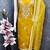 women's mustard unstitched roman silk dress material with embroidered dupatta