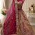 Rani Pink color Multi Thread Embroidery German Zari work Sequins Mirror work silk blend Lehenga Choli set