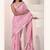 baby pink linen woven border saree