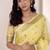 yellow linen woven border saree