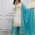White Color  Embroidery And Sequence Work Silk Blend Salwar Suit