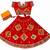 Red kutch work embroidered cotton mirrorwork chaniya choli set with dupatta
