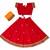 Red kutch work embroidered cotton mirrorwork chaniya choli set with dupatta