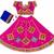 Pink kutch work embroidered cotton mirrorwork chaniya choli set with dupatta