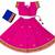 Pink kutch work embroidered cotton mirrorwork chaniya choli set with dupatta