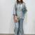 grey color embroidered and beads wrok silk blend salwar suit