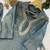 grey color embroidered and beads wrok silk blend salwar suit