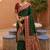 bottel green color soft silk blend fabric woven designer ethnic partywear saree