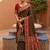 dark mahendi color soft silk blend fabric woven designer ethnic partywear saree