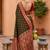 dark mahendi color soft silk blend fabric woven designer ethnic partywear saree