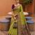 olive color soft silk blend fabric woven designer ethnic partywear saree