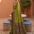 olive color soft silk blend fabric woven designer ethnic partywear saree