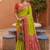 perrot green color soft silk blend fabric woven designer ethnic partywear saree
