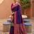 purple color soft silk blend fabric woven designer ethnic partywear saree