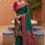 rama color soft silk blend fabric woven designer ethnic partywear saree