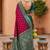 pink color soft silk blend fabric woven designer ethnic partywear saree