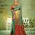 rama green color kanjivaram silk blend woven designer ethnic partywear saree